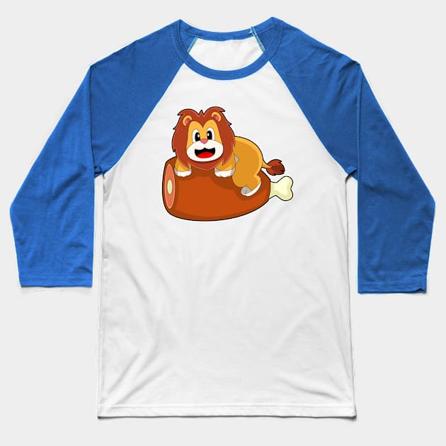 Lion Meat Baseball T-Shirt by Markus Schnabel